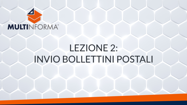 Lezione 2: Invio Bollettini Postali