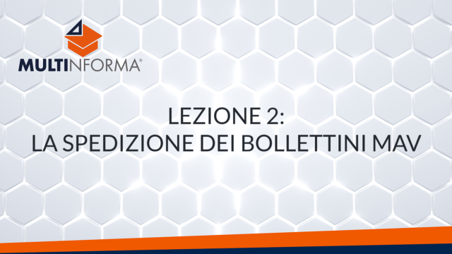 Lezione 2: Invia i bollettini MAV