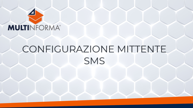 Lezione 1 - Configurazione Mittente SMS